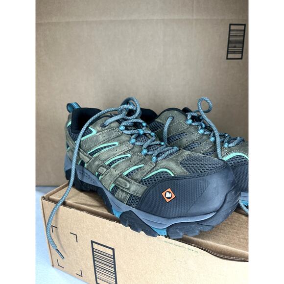Merrell Work select grip slip resistant/oil resistant 	Men's 10.5 Green/ Black - Picture 4 of 5